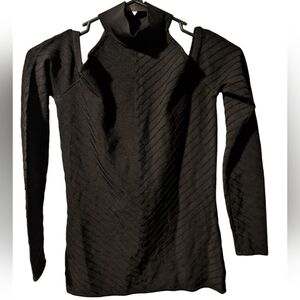 Boston Proper Knitted Cold Shoulder Top